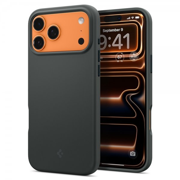 Spigen iPhone 17 Pro Max Cover Silicone Fit MagFit Abyss Green