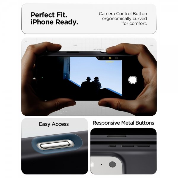 Spigen iPhone 17 Pro Max Cover Silicone Fit MagFit Sort