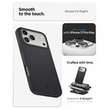 Spigen iPhone 17 Pro Max Cover Silicone Fit MagFit Sort