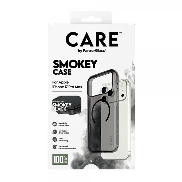 CARE by PanzerGlass iPhone 17 Pro Max Cover Smokey MagSafe Sort