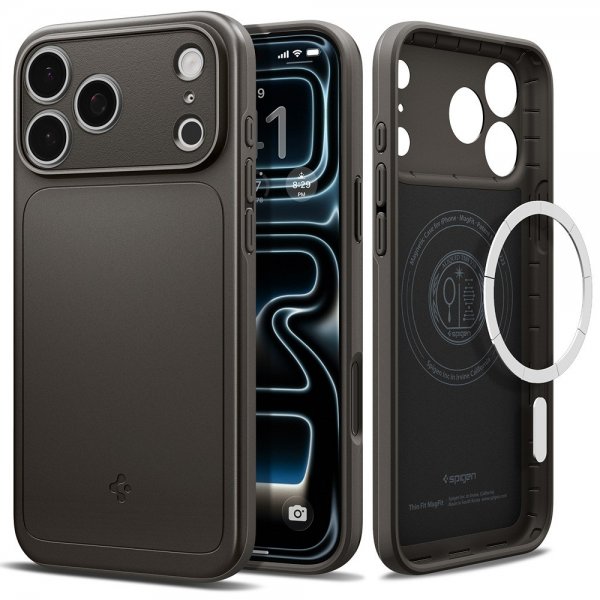 Spigen iPhone 17 Pro Max Cover Thin Fit MagFit Gunmetal