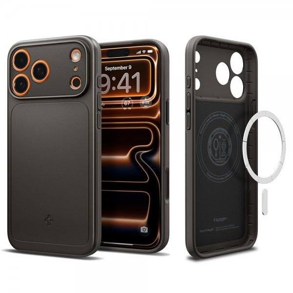 Spigen iPhone 17 Pro Max Cover Thin Fit MagFit Gunmetal