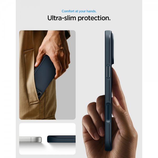 Spigen iPhone 17 Pro Max Cover Thin Fit MagFit Metal Slate