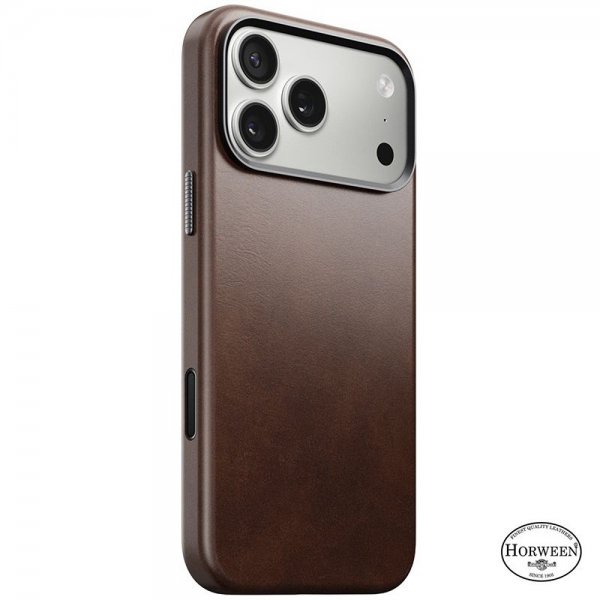 Nomad iPhone 17 Pro Max Cover Traditional Læderetui Horween Rustic Brown