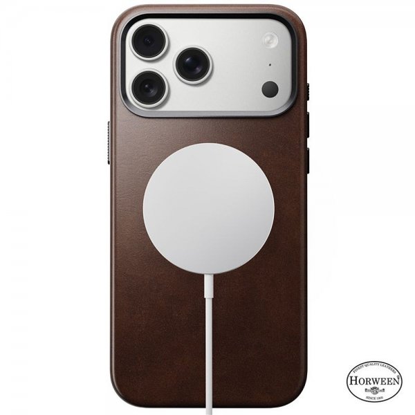 Nomad iPhone 17 Pro Max Cover Traditional Læderetui Horween Rustic Brown