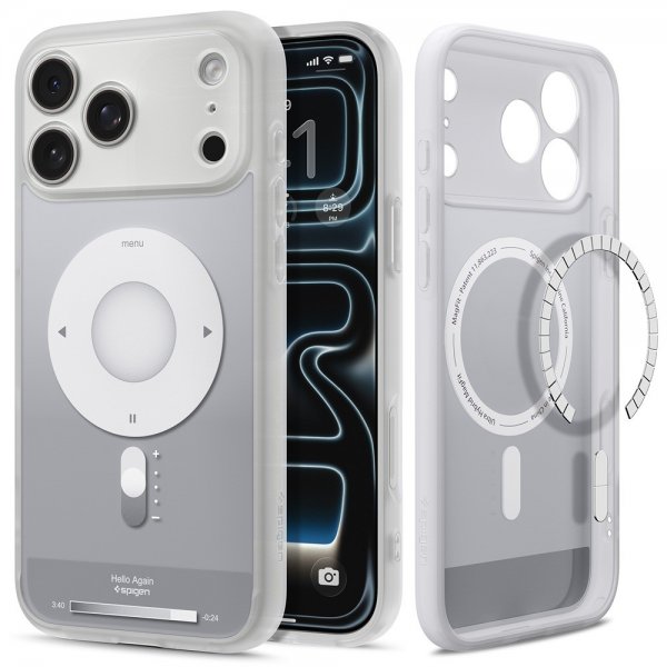 Spigen iPhone 17 Pro Max Cover Ultra Hybrid Classic MagFit Sølv