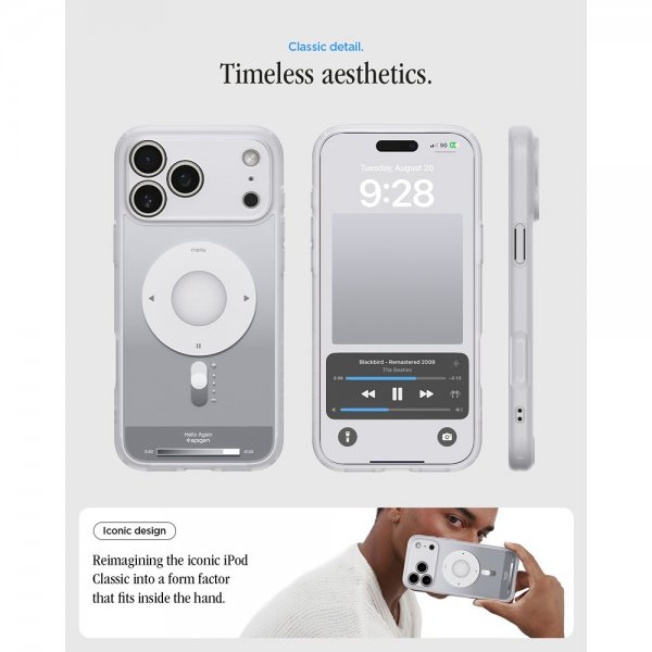 Spigen iPhone 17 Pro Max Cover Ultra Hybrid Classic MagFit Sølv