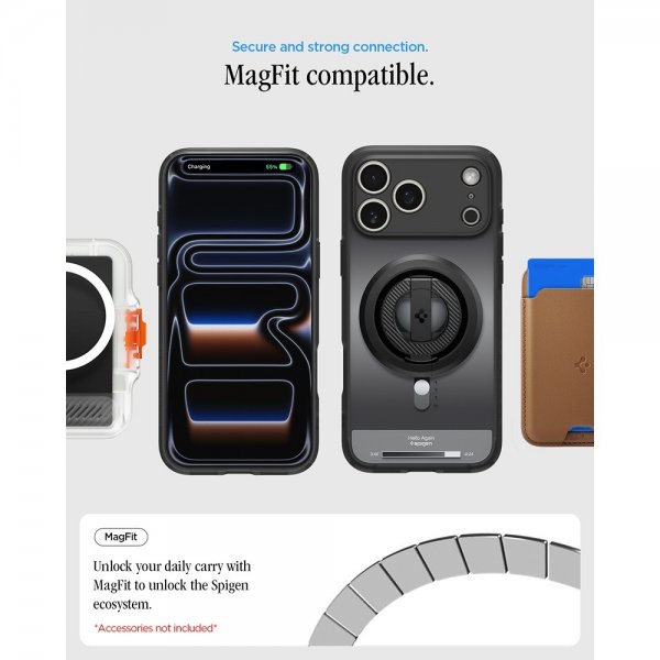 Spigen iPhone 17 Pro Max Cover Ultra Hybrid Classic MagFit Sort