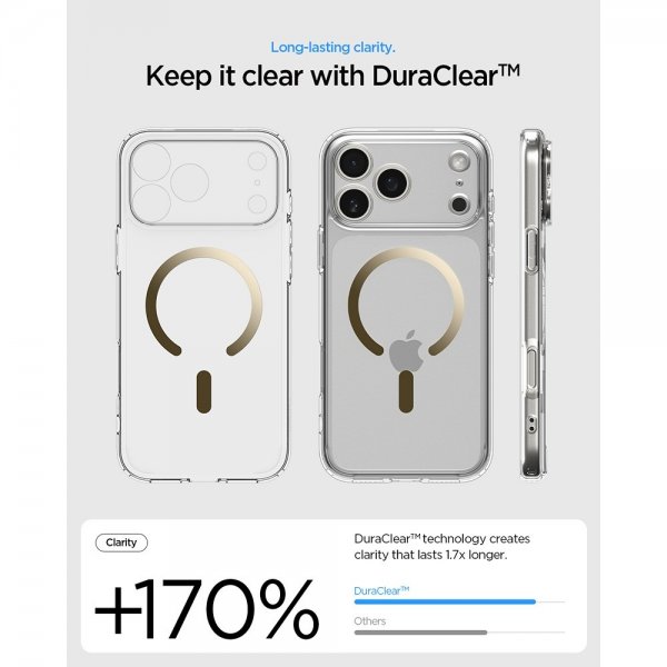 Spigen iPhone 17 Pro Max Cover Ultra Hybrid MagFit Clear Gold