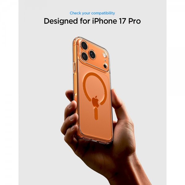 Spigen iPhone 17 Pro Max Cover Ultra Hybrid MagFit Klar Orange