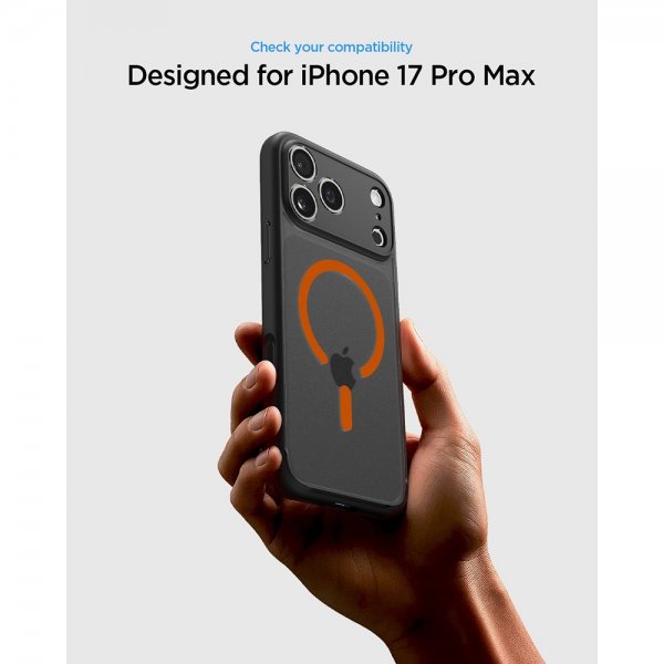 Spigen iPhone 17 Pro Max Cover Ultra Hybrid MagFit Frost Black Orange