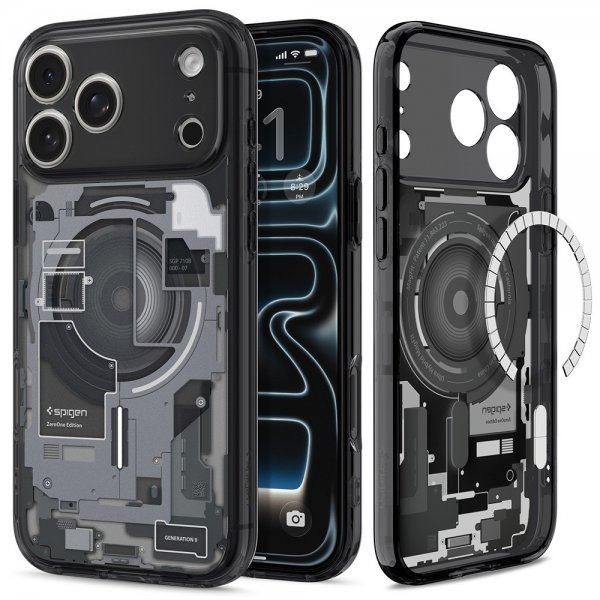 Spigen iPhone 17 Pro Max Cover Ultra Hybrid Zero One MagFit Sort