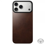 Nomad iPhone 17 Pro Max Skin Mag Læder Bagside Rustic Brown