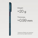 Pitaka iPhone 17 Pro Cover Edge Black/Blue Twill