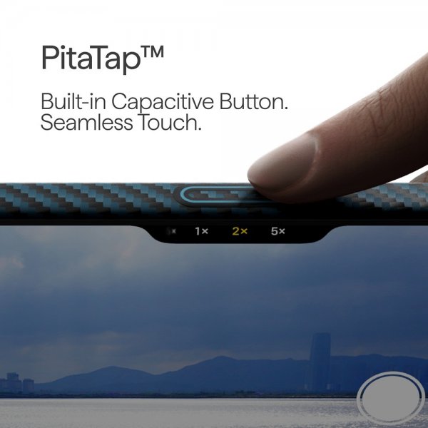 Pitaka iPhone 17 Pro Cover Edge Black/Blue Twill