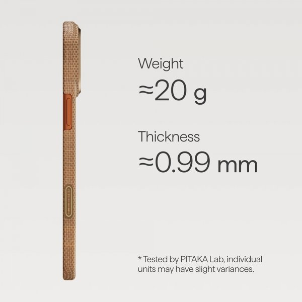 Pitaka iPhone 17 Pro Cover Edge Golden Glint