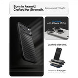 Spigen iPhone 17 Pro Cover Enzo Aramid T MagFit Sort
