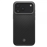 Spigen iPhone 17 Pro Cover Enzo Aramid T MagFit Sort Sølv