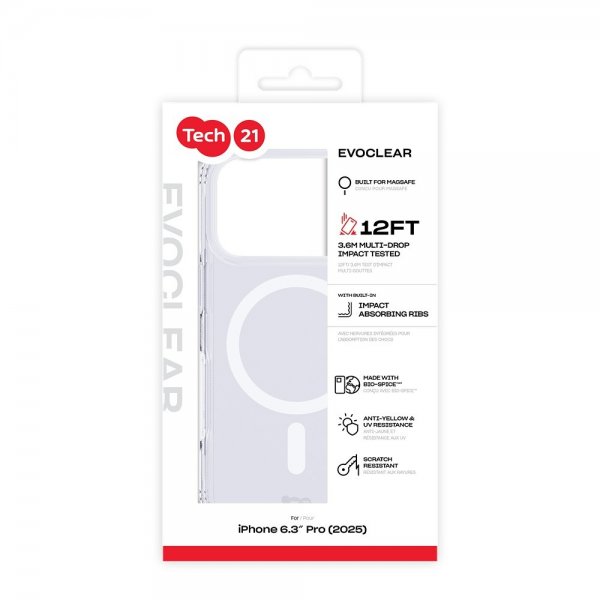 Tech21 iPhone 17 Pro Cover EvoClear MagSafe Transparent