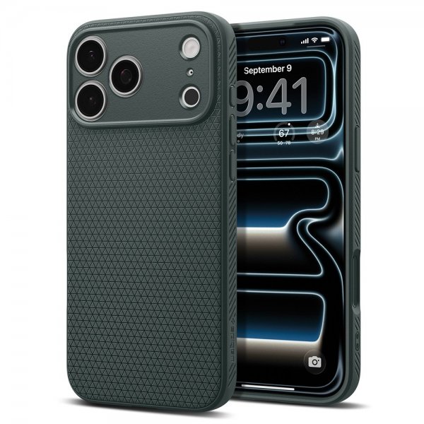 Spigen iPhone 17 Pro Cover Liquid Air Abyss Green