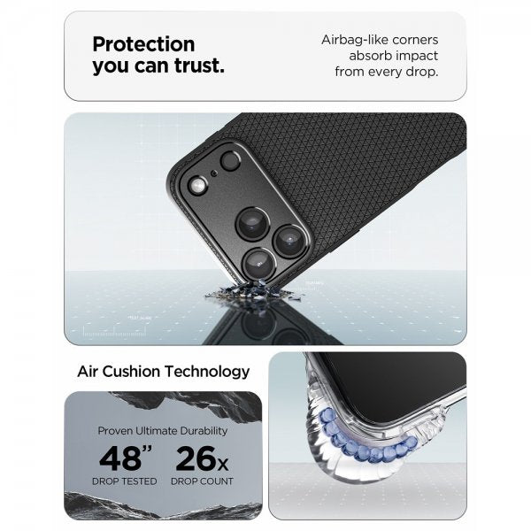 Spigen iPhone 17 Pro Cover Liquid Air Matte Black
