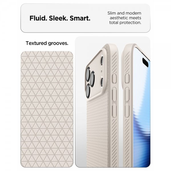 Spigen iPhone 17 Pro Cover Liquid Air Natural Titanium