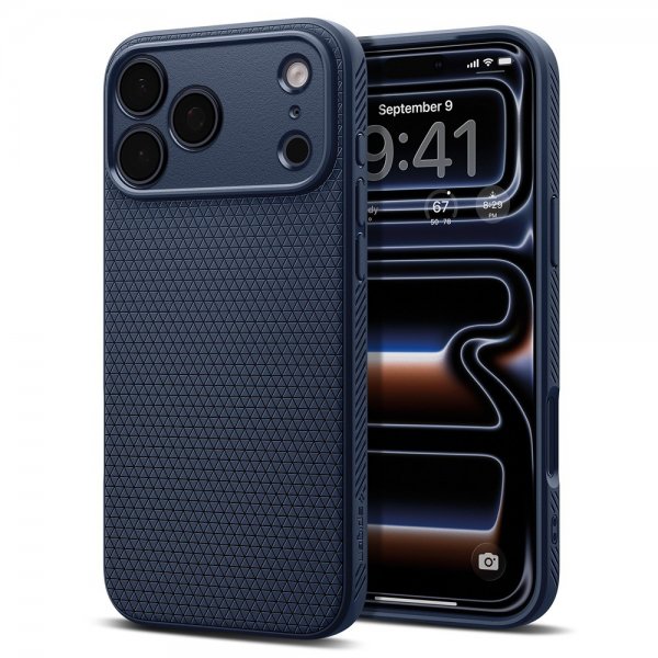 Spigen iPhone 17 Pro Cover Liquid Air Navy Blue
