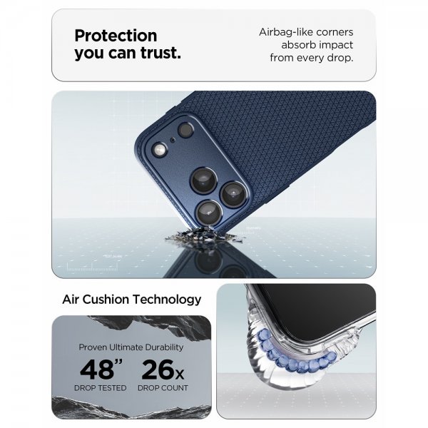 Spigen iPhone 17 Pro Cover Liquid Air Navy Blue