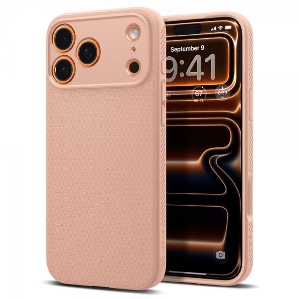 Spigen iPhone 17 Pro Max Cover Liquid Air Titanium Pink