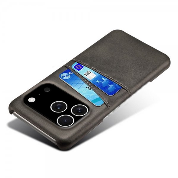 iPhone 17 Pro Cover med to Kortlommer Sort