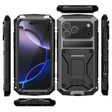 R-JUST iPhone 17 Pro Cover Metal Stødsikkert Sort