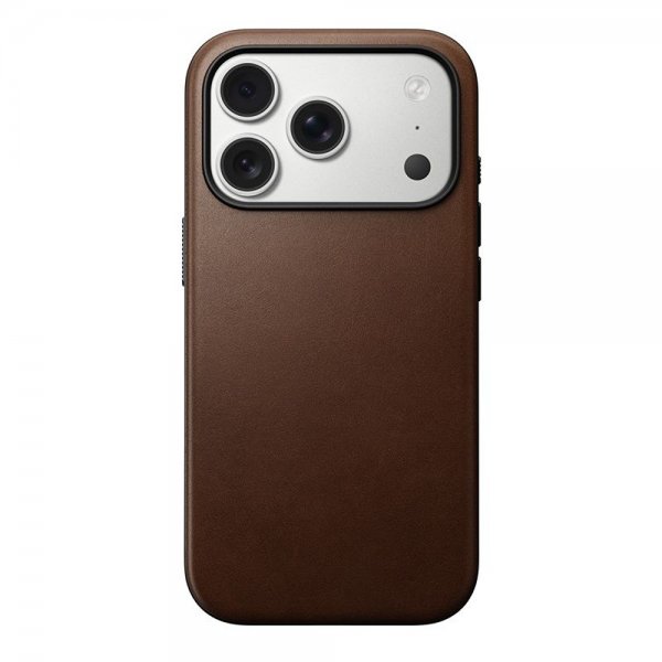 Nomad iPhone 17 Pro Cover Modern Leather Case Brun