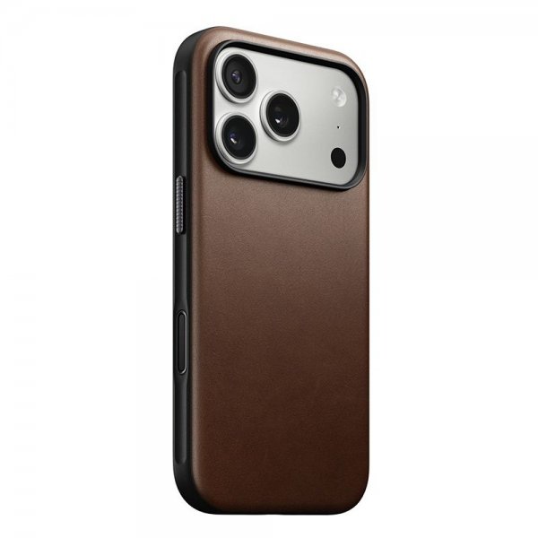 Nomad iPhone 17 Pro Cover Modern Leather Case Brun