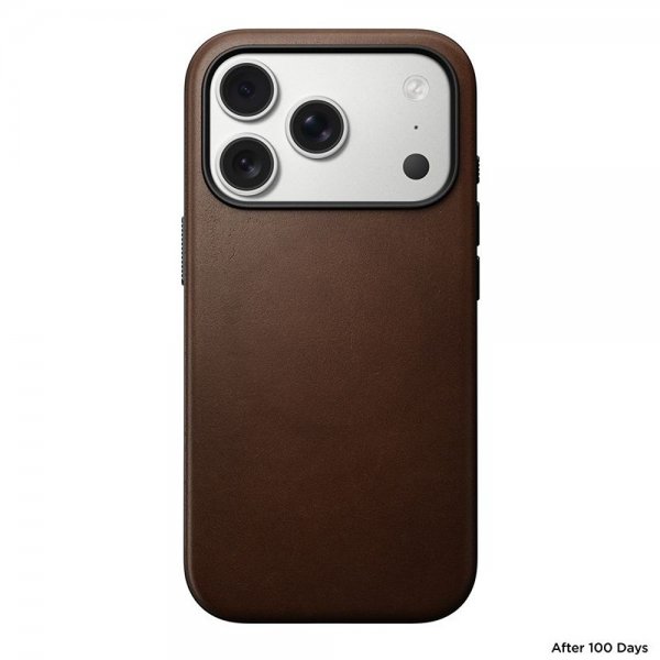 Nomad iPhone 17 Pro Cover Modern Leather Case Brun