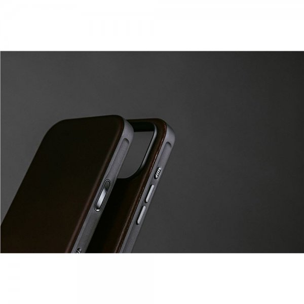 Nomad iPhone 17 Pro Cover Modern Leather Case Brun