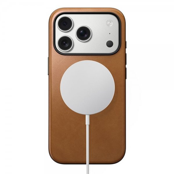 Nomad iPhone 17 Pro Cover Modern Leather Case English Tan
