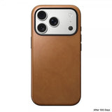 Nomad iPhone 17 Pro Cover Modern Leather Case English Tan