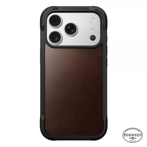 Nomad iPhone 17 Pro Cover Modern Læder Etui Horween Rustic Brown