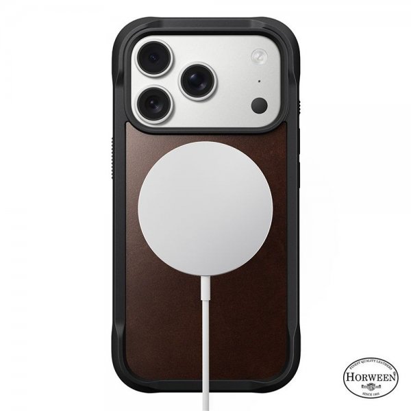 Nomad iPhone 17 Pro Cover Modern Læder Etui Horween Rustic Brown