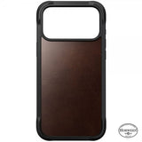 Nomad iPhone 17 Pro Cover Modern Læder Etui Horween Rustic Brown