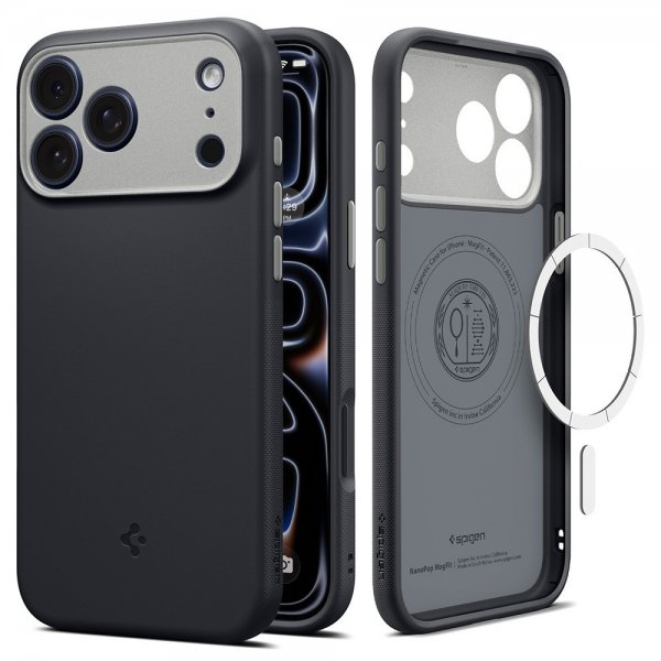Spigen iPhone 17 Pro Cover Nano Pop MagFit Black Sesame