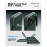 Spigen iPhone 17 Pro Cover Optik Armor MagFit Abyss Green