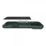 Spigen iPhone 17 Pro Cover Optik Armor MagFit Abyss Green