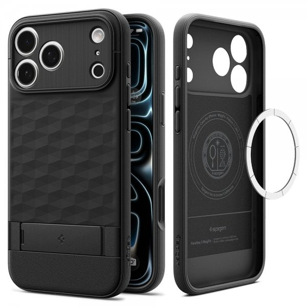 Spigen iPhone 17 Pro Cover Parallax S MagFit Matte Black