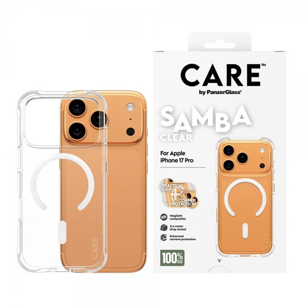 CARE by PanzerGlass iPhone 17 Pro Cover Samba MagSafe Transparent