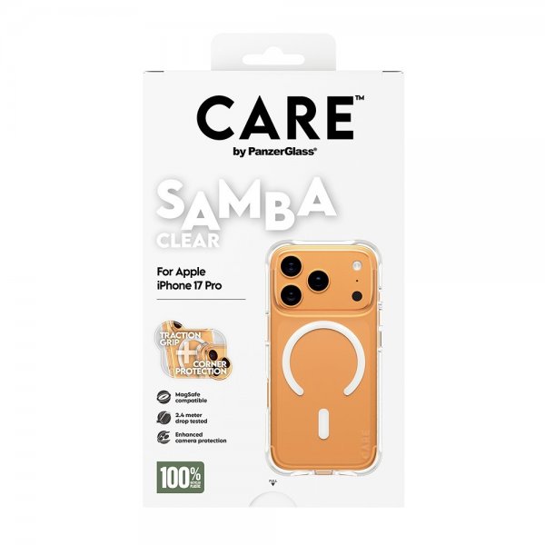 CARE by PanzerGlass iPhone 17 Pro Cover Samba MagSafe Transparent