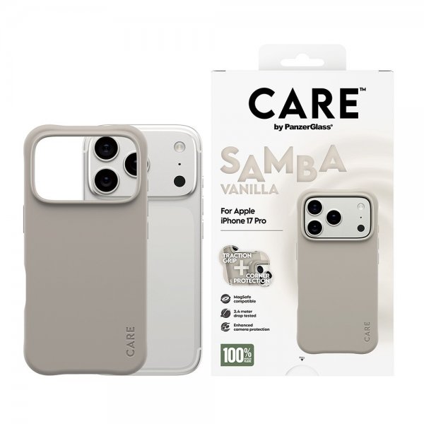 CARE by PanzerGlass iPhone 17 Pro Cover Samba MagSafe Vanilla