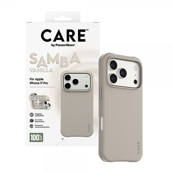 CARE by PanzerGlass iPhone 17 Pro Cover Samba MagSafe Vanilla