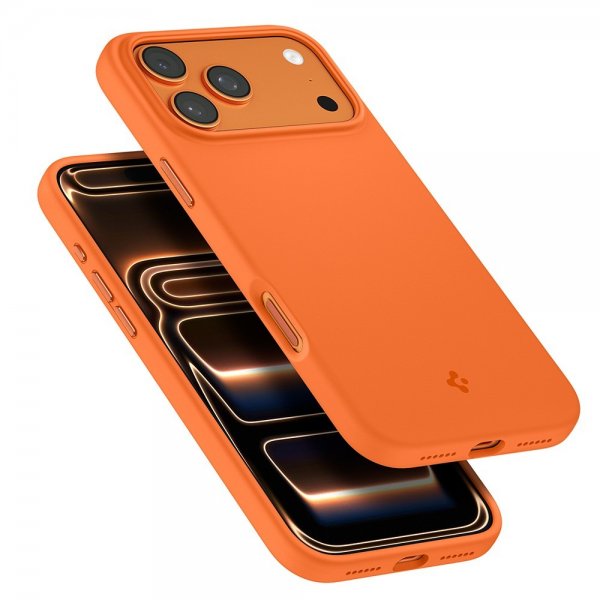 Spigen iPhone 17 Pro Cover Silicone Fit MagFit Cosmic Orange