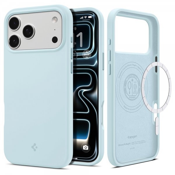 Spigen iPhone 17 Pro Cover Silicone Fit MagFit Mute Blue